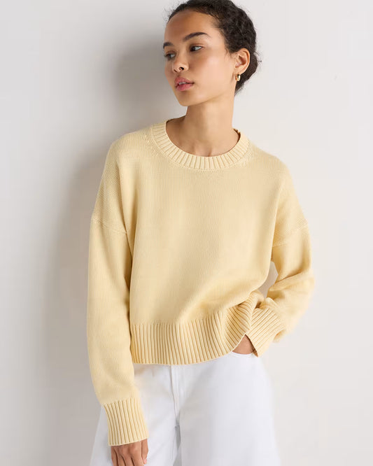 100% Organic Cotton Boyfriend Crew Sweater - US 5033