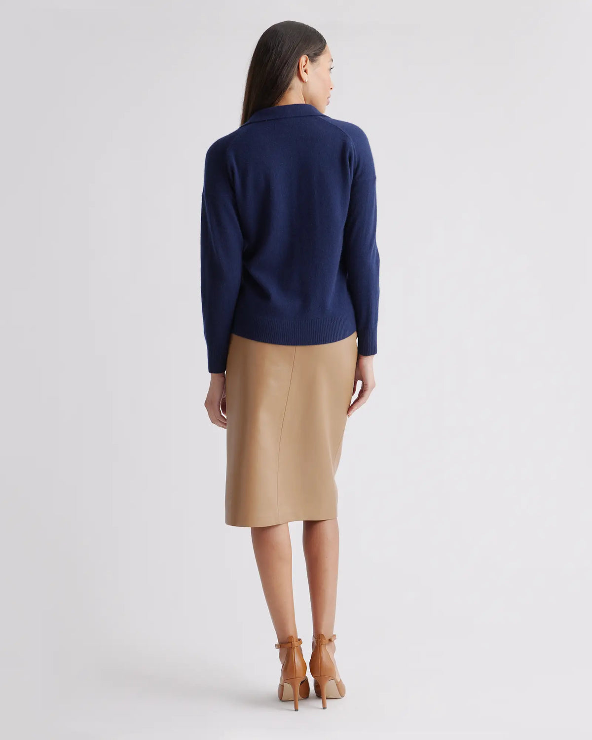 Mongolian Spring Cashmere Polo Sweater - US 1657