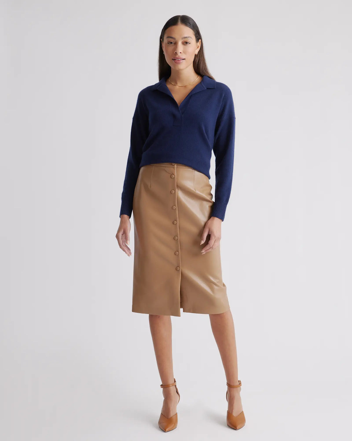 Mongolian Spring Cashmere Polo Sweater - US 1657