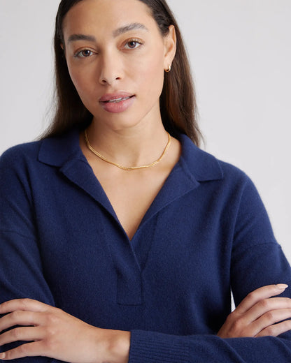 Mongolian Spring Cashmere Polo Sweater - US 1657