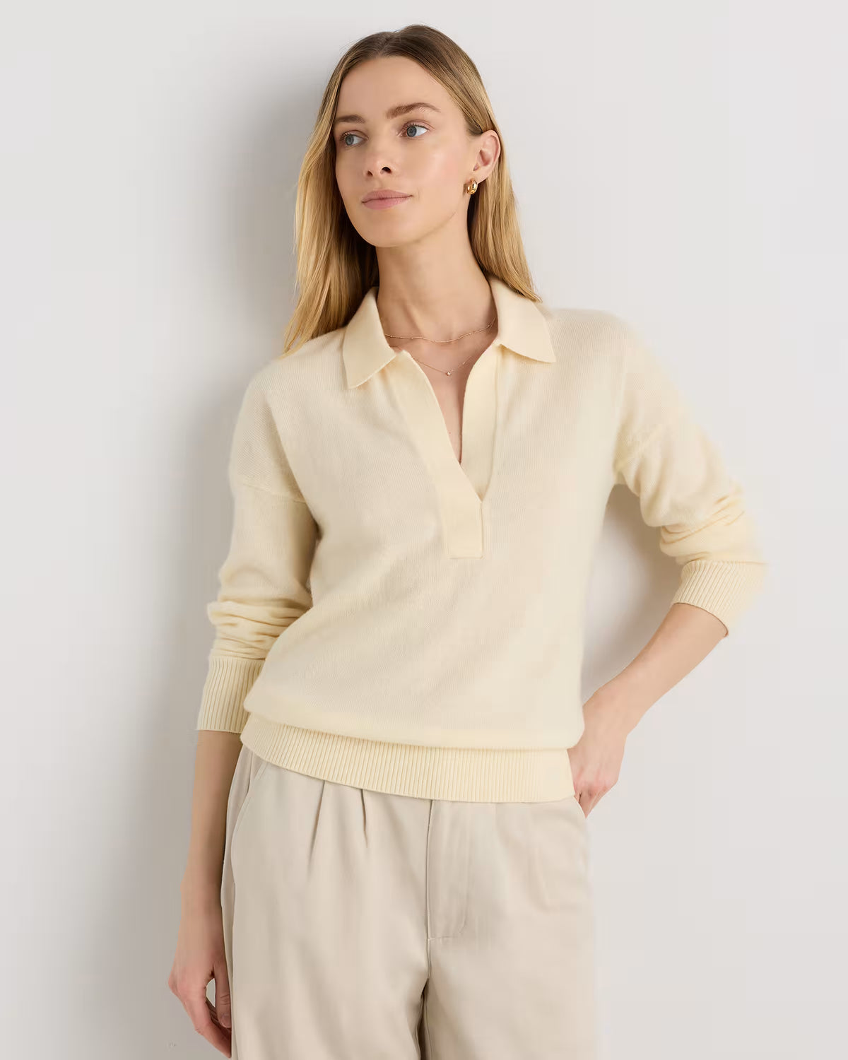 Mongolian Cashmere Polo Sweater - US 3046