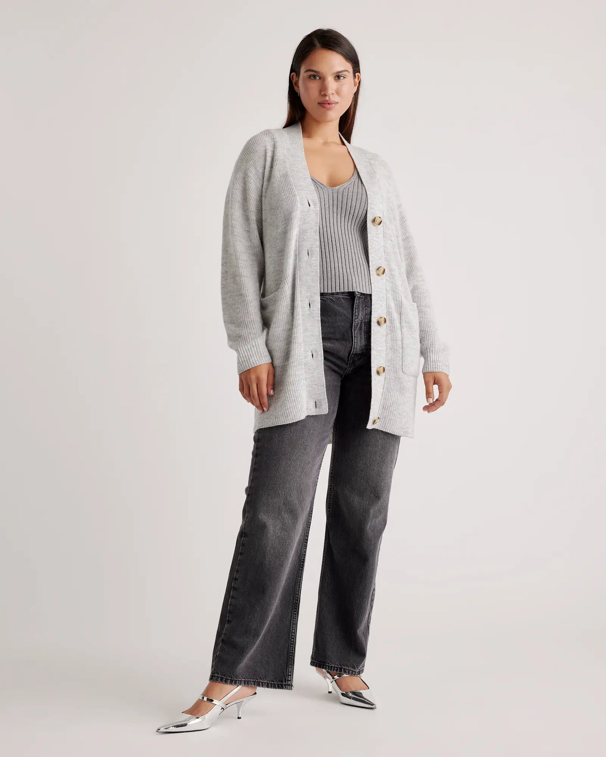 Baby Alpaca-Wool Oversized Cardigan - US 9880