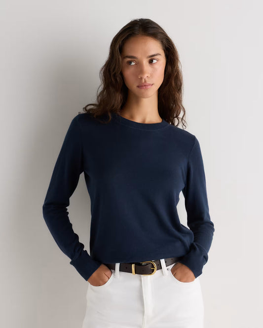 Lightweight Cotton Cashmere Crew Sweater - US 5147