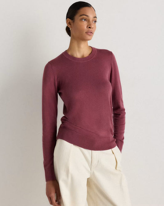 Lightweight Cotton Cashmere Crew Sweater - US 2078