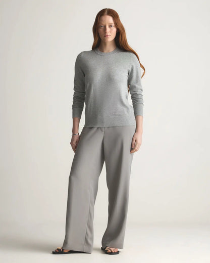Lightweight Cotton Cashmere Crew Sweater - US 9305