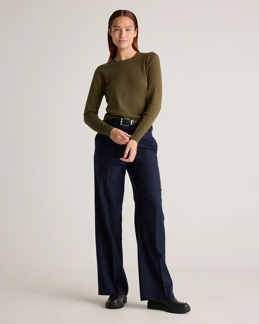 Lightweight Cotton Cashmere Crew Sweater - US 7056