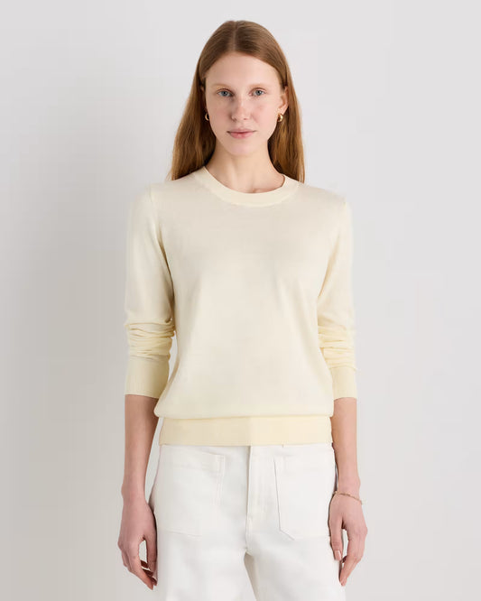 Lightweight Cotton Cashmere Crew Sweater - US 4190