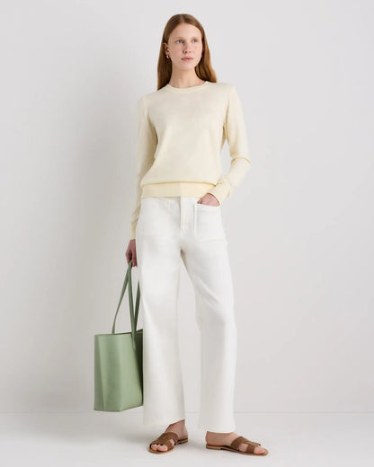Lightweight Cotton Cashmere Crew Sweater - US 4190