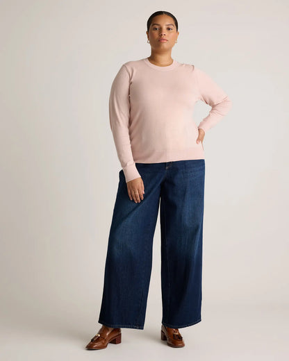 Lightweight Cotton Cashmere Crew Sweater - US 0764
