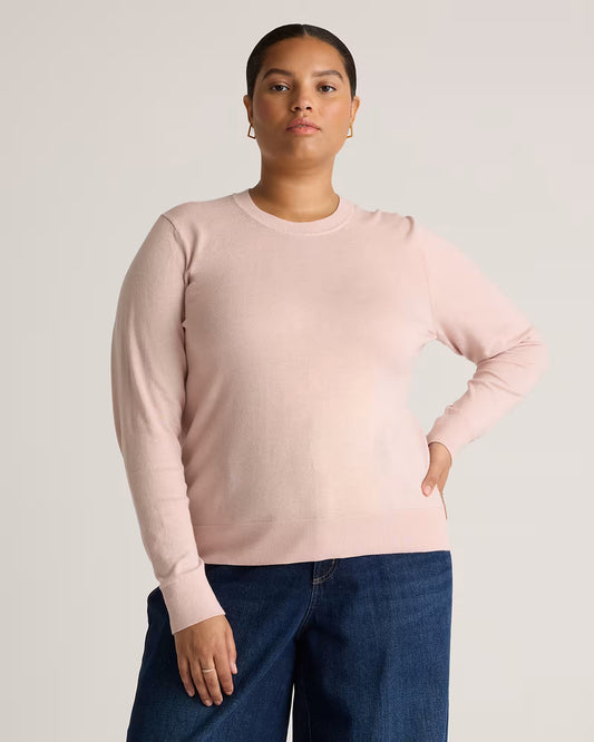 Lightweight Cotton Cashmere Crew Sweater - US 0764