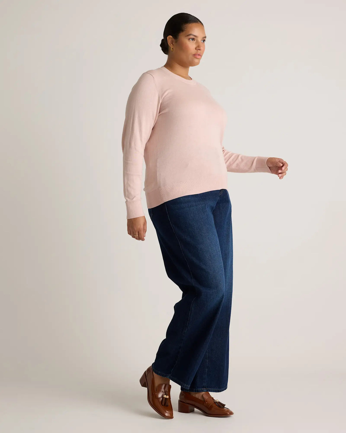 Lightweight Cotton Cashmere Crew Sweater - US 0764