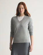 Lightweight Cotton Cashmere V-Neck Sweater - US 2658