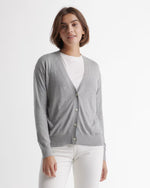 Lightweight Cotton Cashmere Cardigan - US 0104