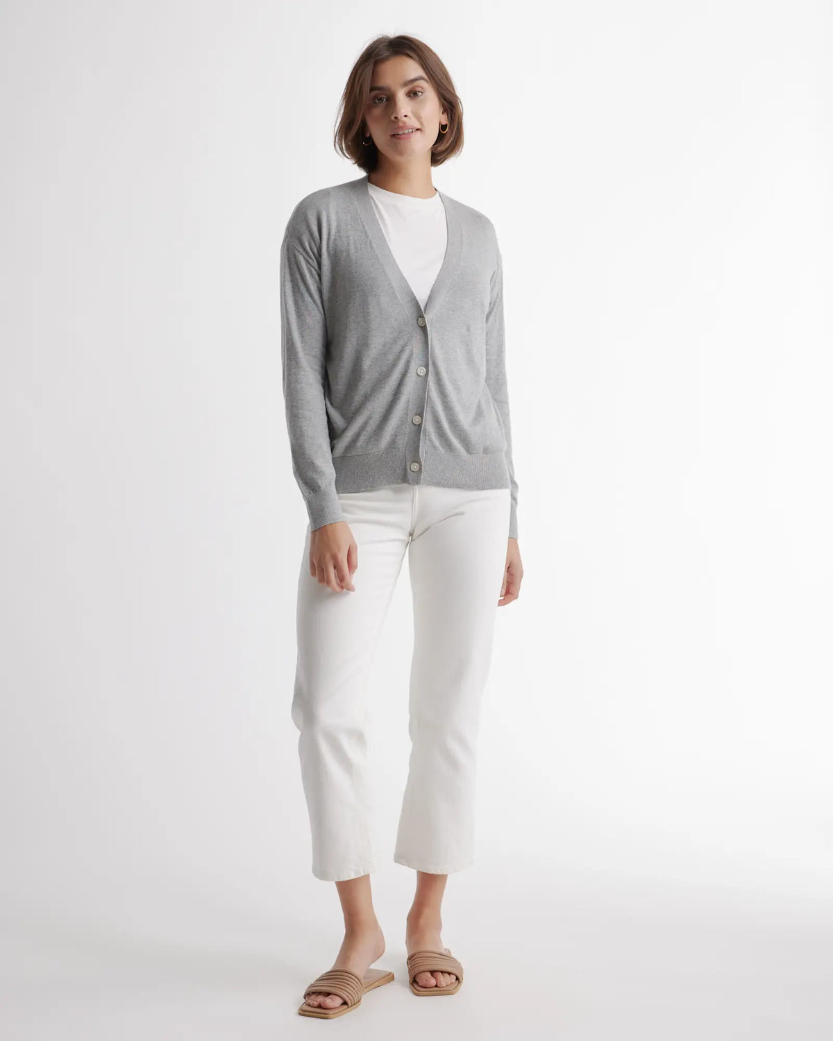 Lightweight Cotton Cashmere Cardigan - US 0104