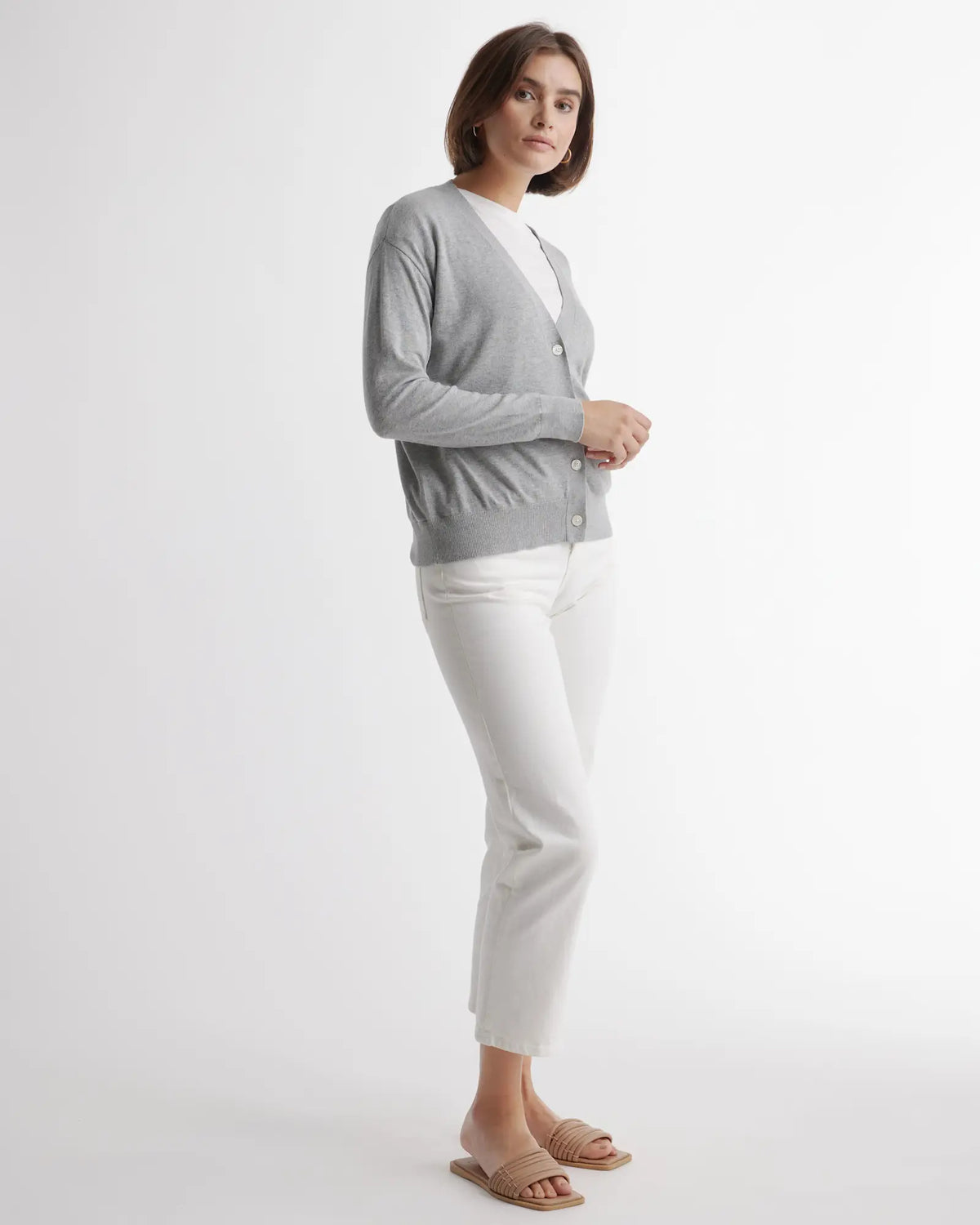 Lightweight Cotton Cashmere Cardigan - US 0104