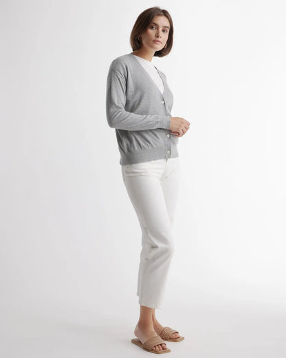 Lightweight Cotton Cashmere Cardigan - US 0104