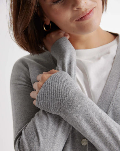 Lightweight Cotton Cashmere Cardigan - US 0104