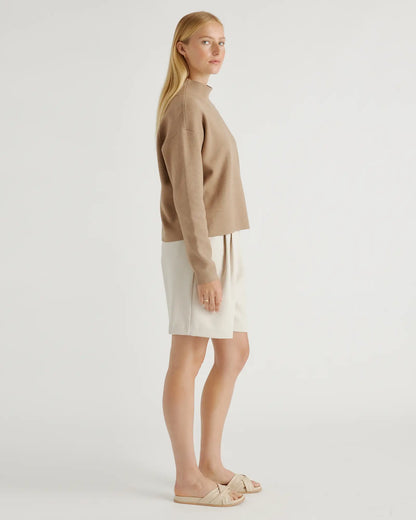Eco-Knit Milano Stitch Mock Neck Pullover - US 7972