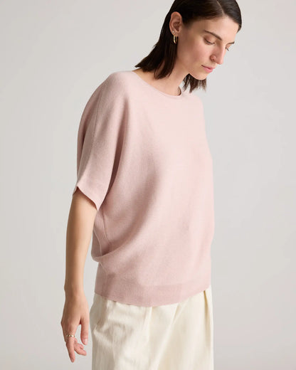 Lightweight Cotton Cashmere Link-Stitch Dolman Sweater - US 7397