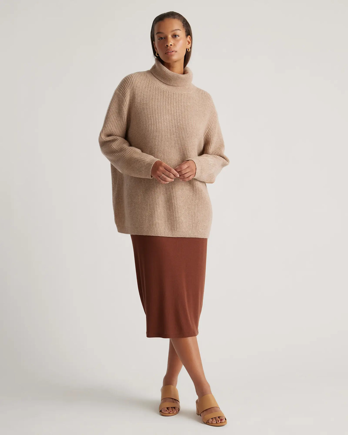 Mongolian Spring Cashmere Fisherman Turtleneck Sweater - US 3089