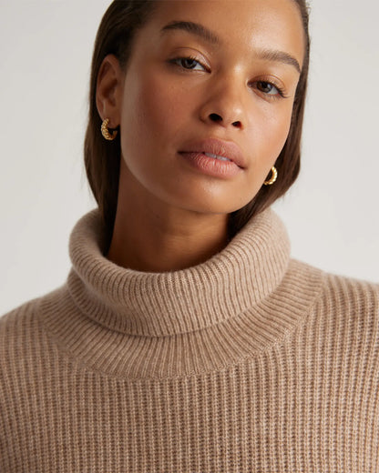 Mongolian Spring Cashmere Fisherman Turtleneck Sweater - US 3089