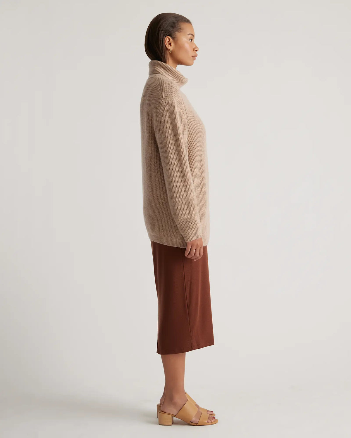 Mongolian Spring Cashmere Fisherman Turtleneck Sweater - US 3089
