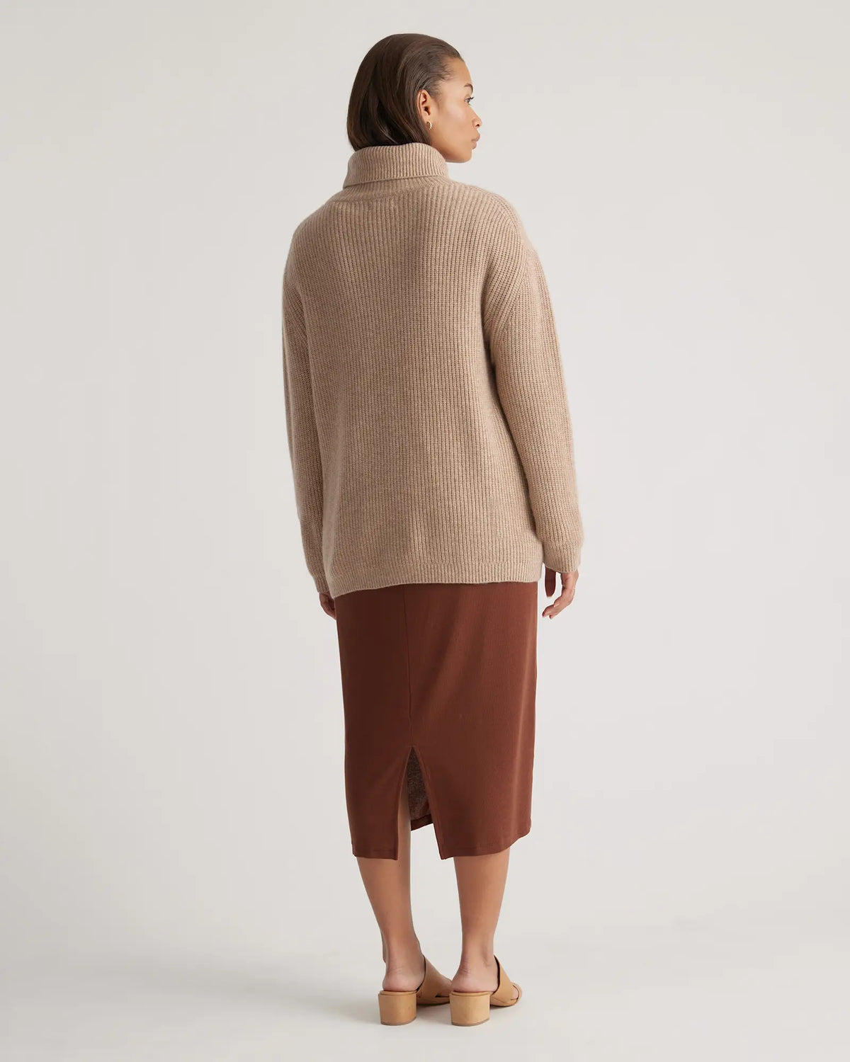 Mongolian Spring Cashmere Fisherman Turtleneck Sweater - US 3089