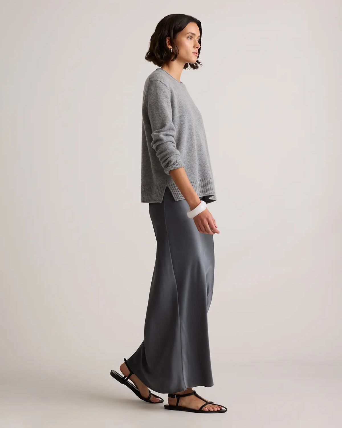 Mongolian Cashmere Boxy Crewneck Sweater - US 7175