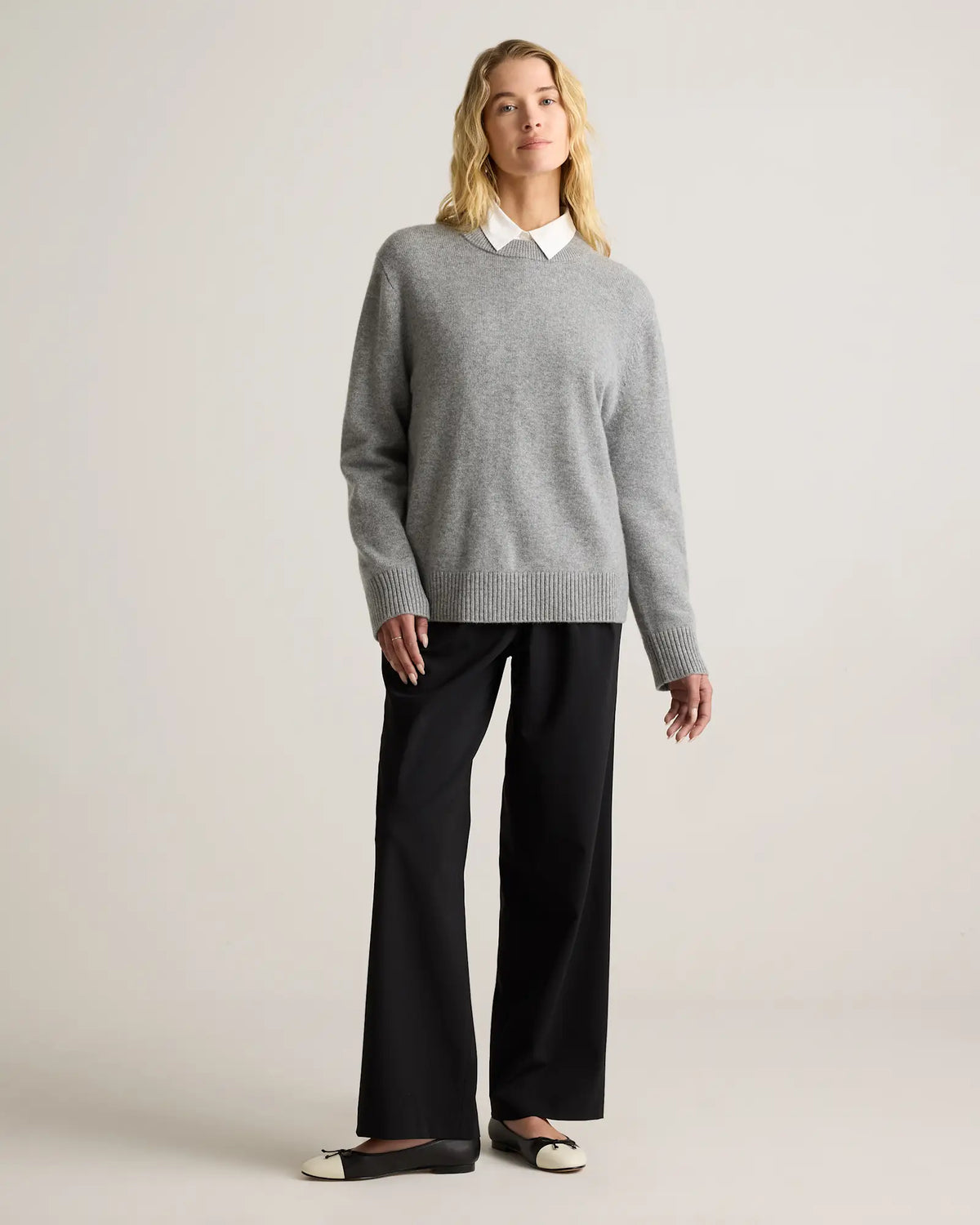 Mongolian Cashmere Oversized Crewneck Sweater - US 6541