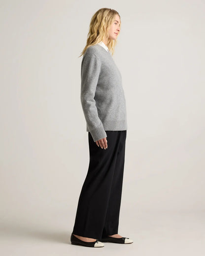 Mongolian Cashmere Oversized Crewneck Sweater - US 6541