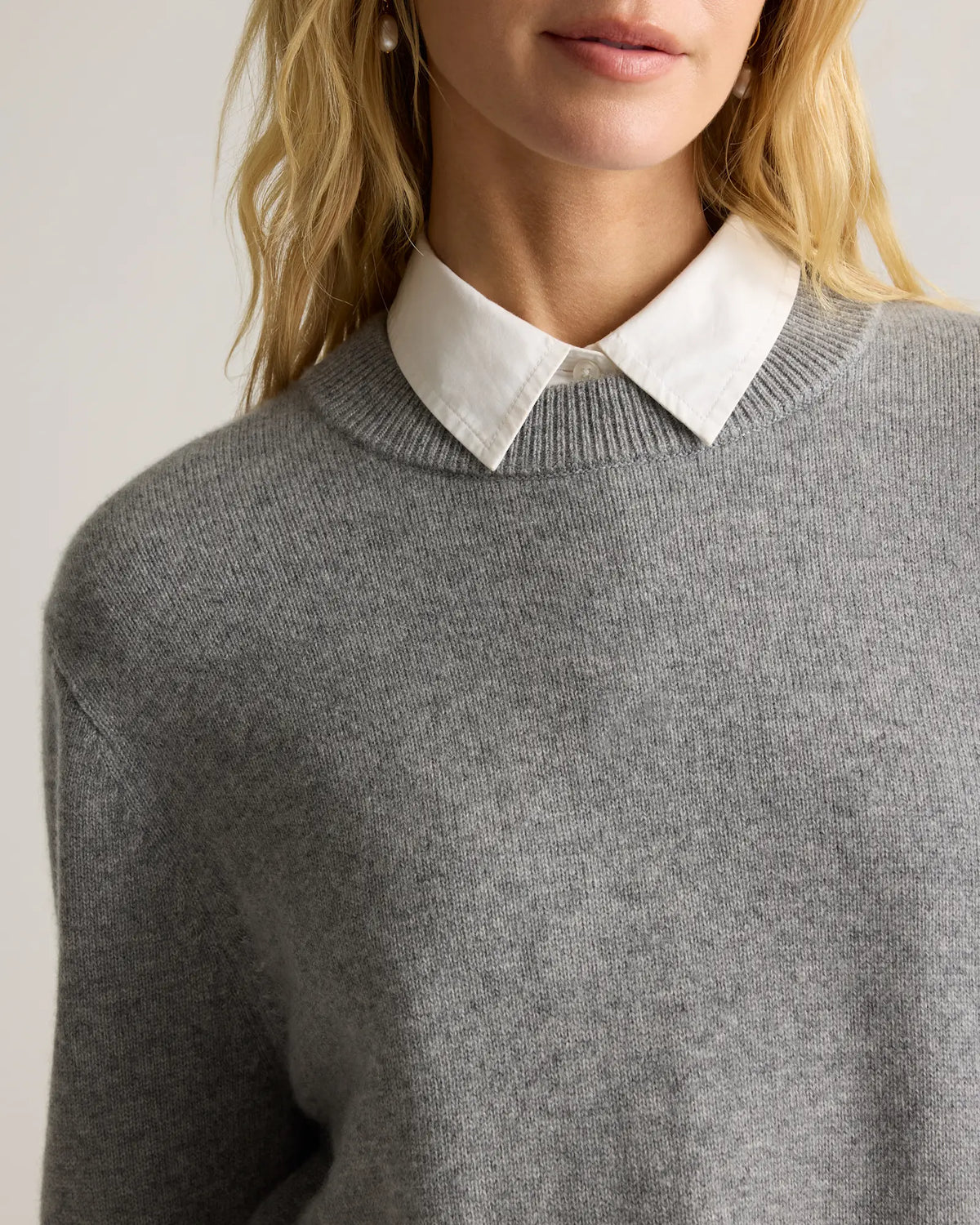Mongolian Cashmere Oversized Crewneck Sweater - US 6541