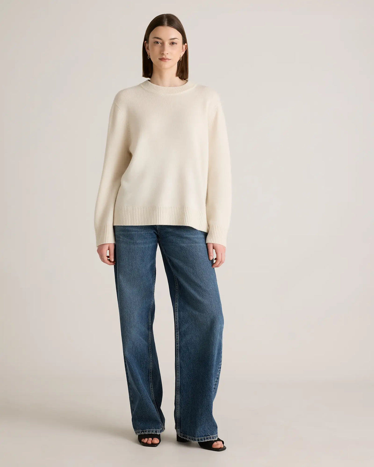 Mongolian Cashmere Oversized Crewneck Sweater - US 8847