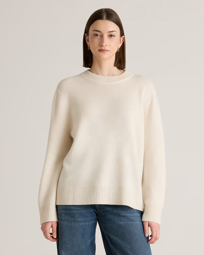 Mongolian Cashmere Oversized Crewneck Sweater - US 8847