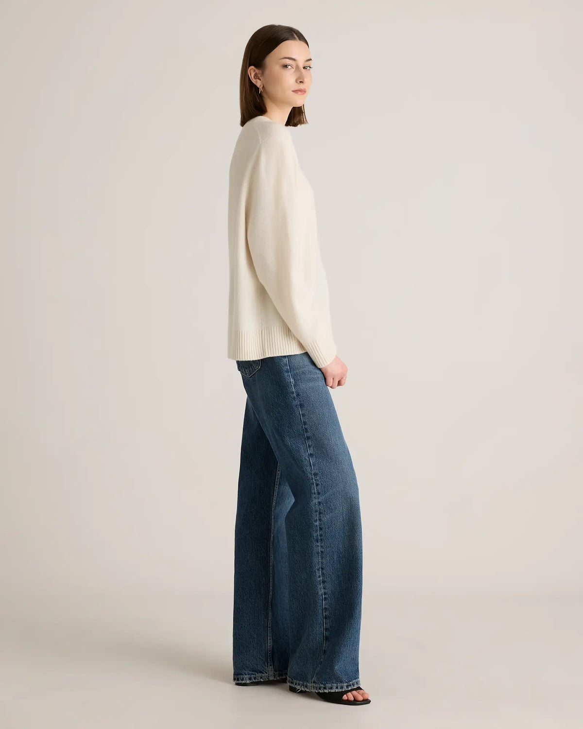 Mongolian Cashmere Oversized Crewneck Sweater - US 8847