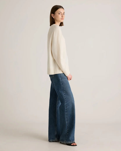 Mongolian Cashmere Oversized Crewneck Sweater - US 8847