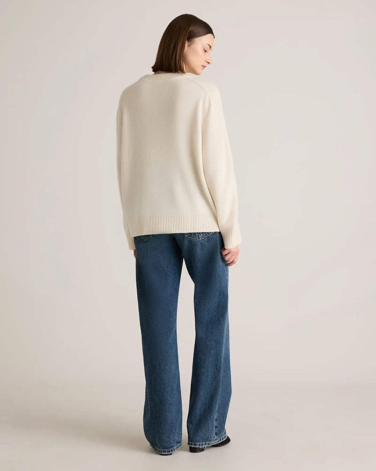 Mongolian Cashmere Oversized Crewneck Sweater - US 8847