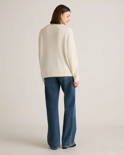 Mongolian Cashmere Oversized Crewneck Sweater - US 8847