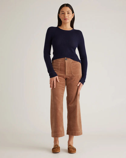 Featherweight Cashmere Ribbed Crewneck Sweater - US 4606