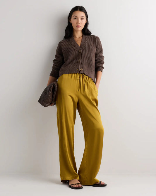 100% Organic Cotton Fisherman Boxy Cropped Cardigan - US 9745