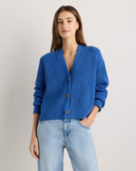 100% Organic Cotton Fisherman Boxy Cropped Cardigan - US 2388