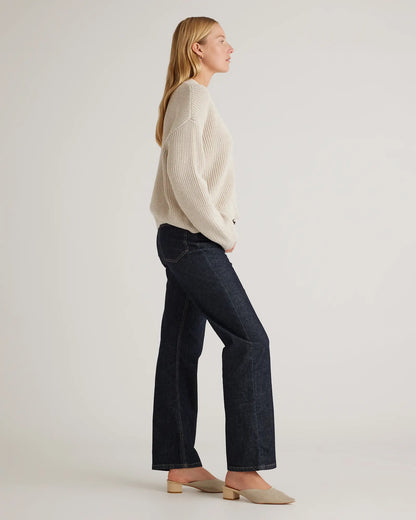 100% Organic Cotton Fisherman Boxy Cropped Cardigan - US 5635