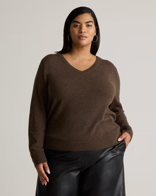 Mongolian Cashmere V-Neck Sweater - US 3250