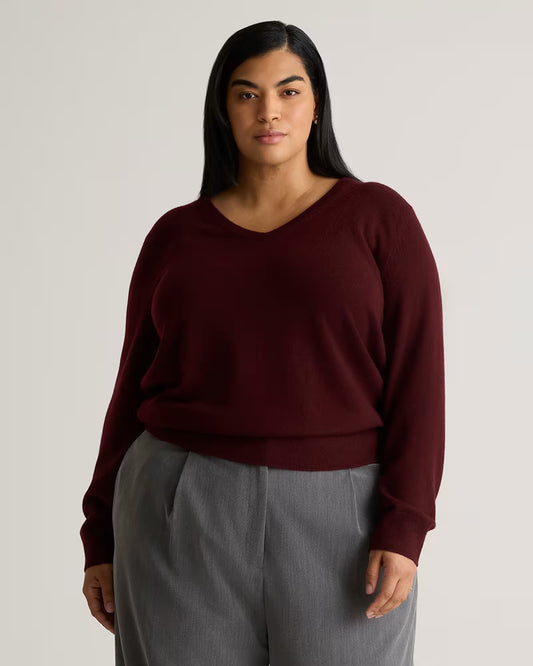 Mongolian Cashmere V-Neck Sweater - US 1016