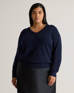 Mongolian Cashmere V-Neck Sweater - US 1651