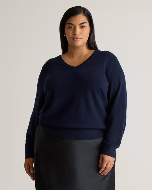 Mongolian Cashmere V-Neck Sweater - US 1651