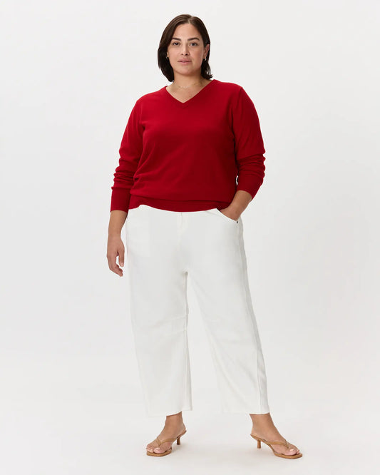 Mongolian Cashmere V-Neck Sweater - US 0566