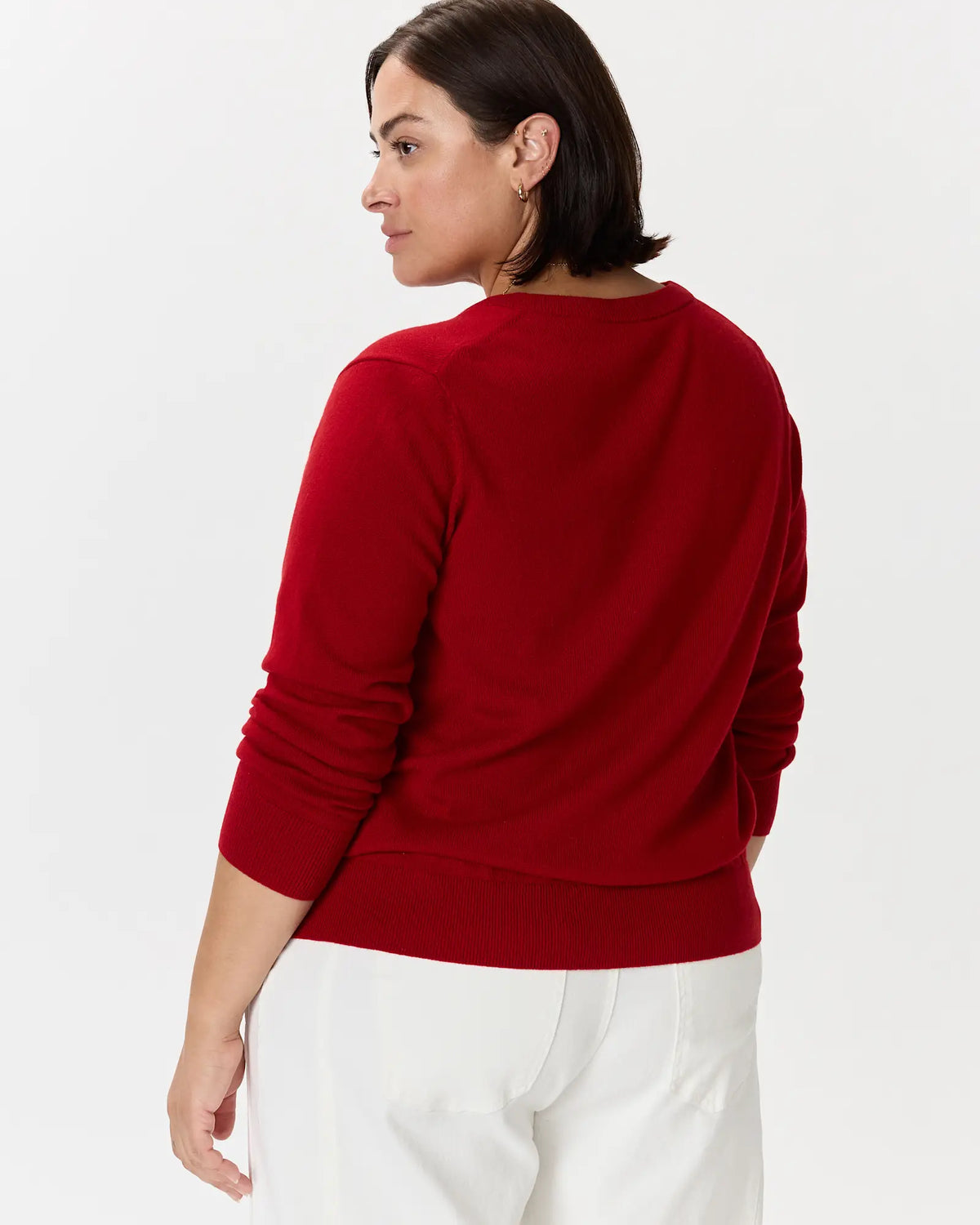 Mongolian Cashmere V-Neck Sweater - US 0566