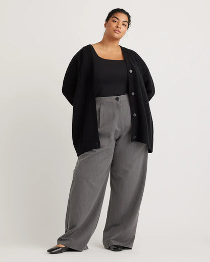 Mongolian Cashmere Oversized Boyfriend Cardigan Sweater - US 7199