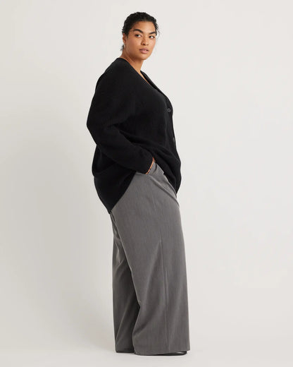 Mongolian Cashmere Oversized Boyfriend Cardigan Sweater - US 7199