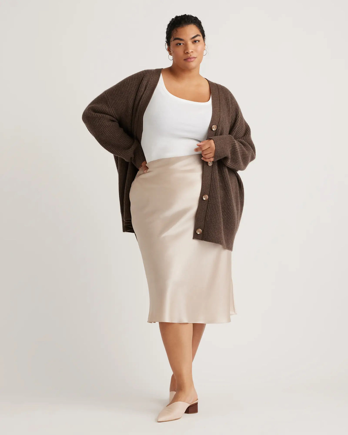 Mongolian Cashmere Oversized Boyfriend Cardigan Sweater - US 5209